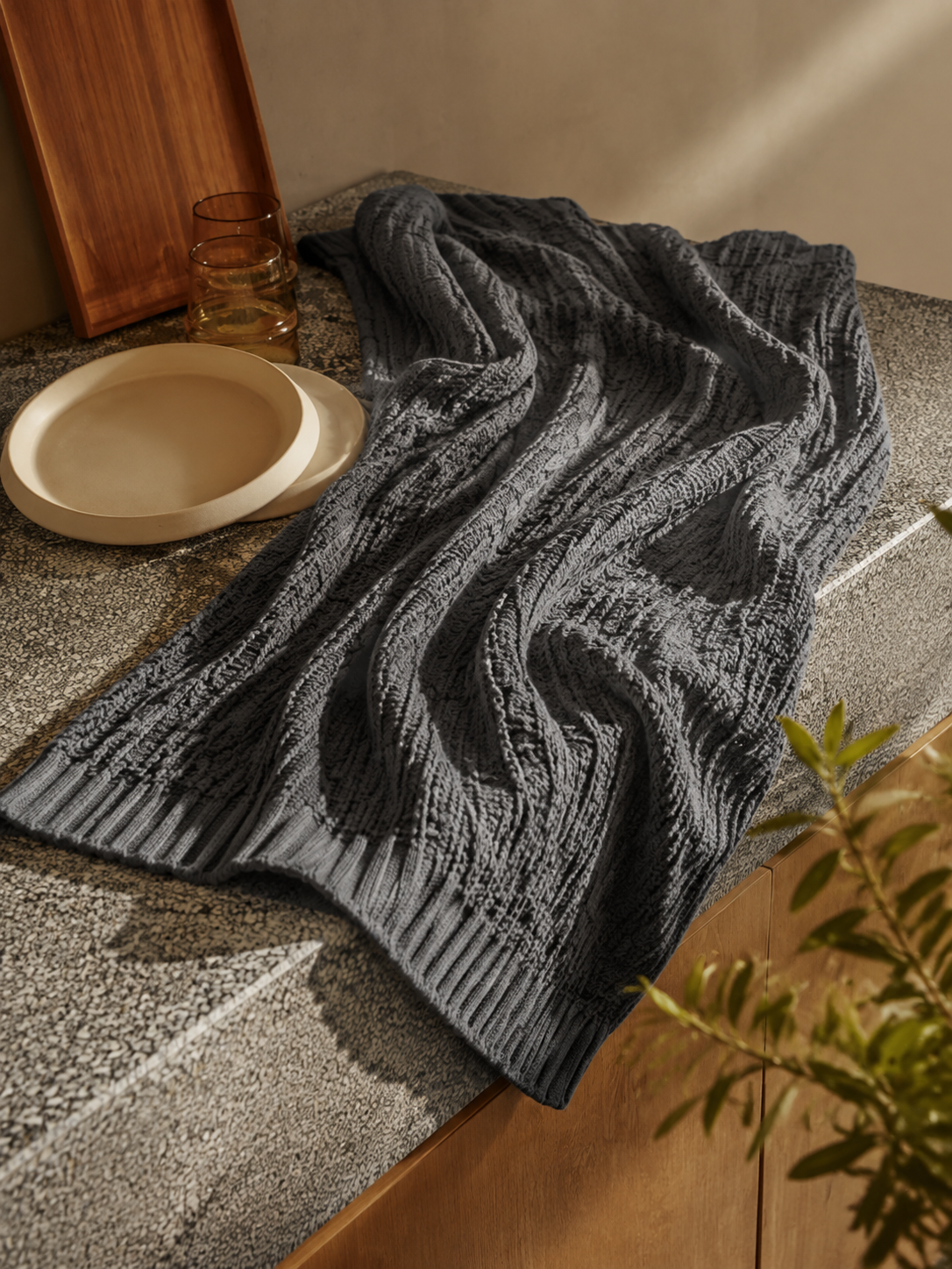 Cable Knit Throw