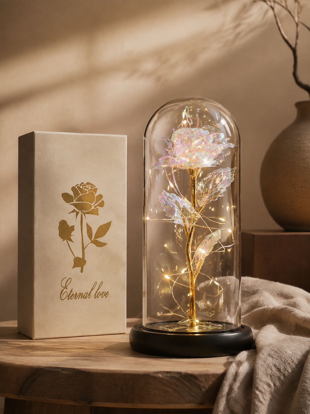 Eternal Love Rose Lamp